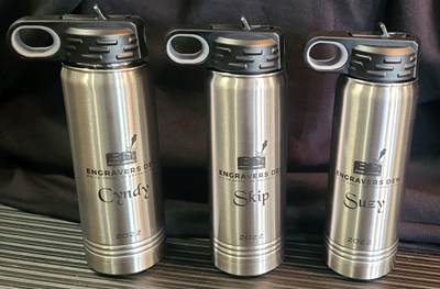 Custom engraved personalized drinkware, Doug's Engraver's Den