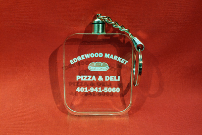 Engraved promotional keychains, Doug's Engraver's Den