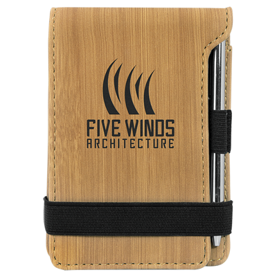 Engraved promotional notepad with pen, Doug's Engraver's Den