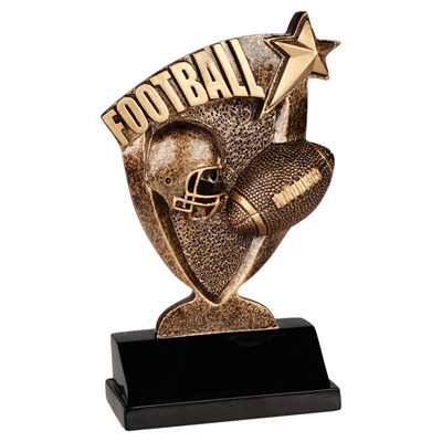 Custom engraved sports awards, personalized football products from Doug's Engraver's Den