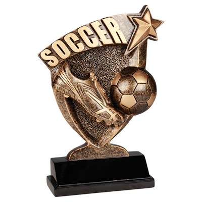 Custom engraved sports awards, personalized soccer products from Doug's Engraver's Den