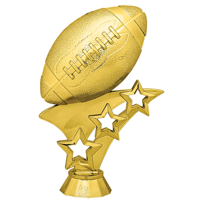 Custom engraved sports awards, personalized football products from Doug's Engraver's Den