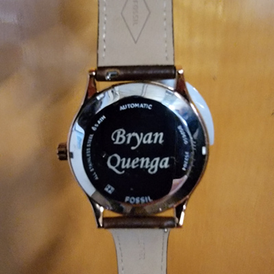 Engraved Watch, Doug's Engraver's Den