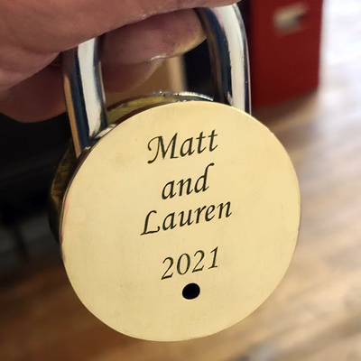 Custom engraved wedding specialties, Doug's Engraver's Den