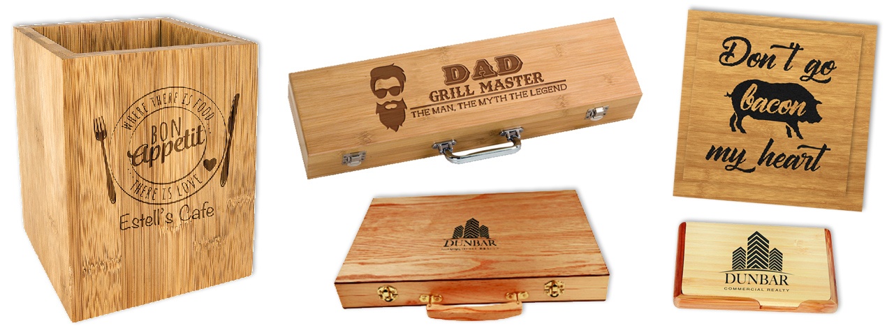 Custom engraved wood products, wood engraving services, Doug's Engraver's Den